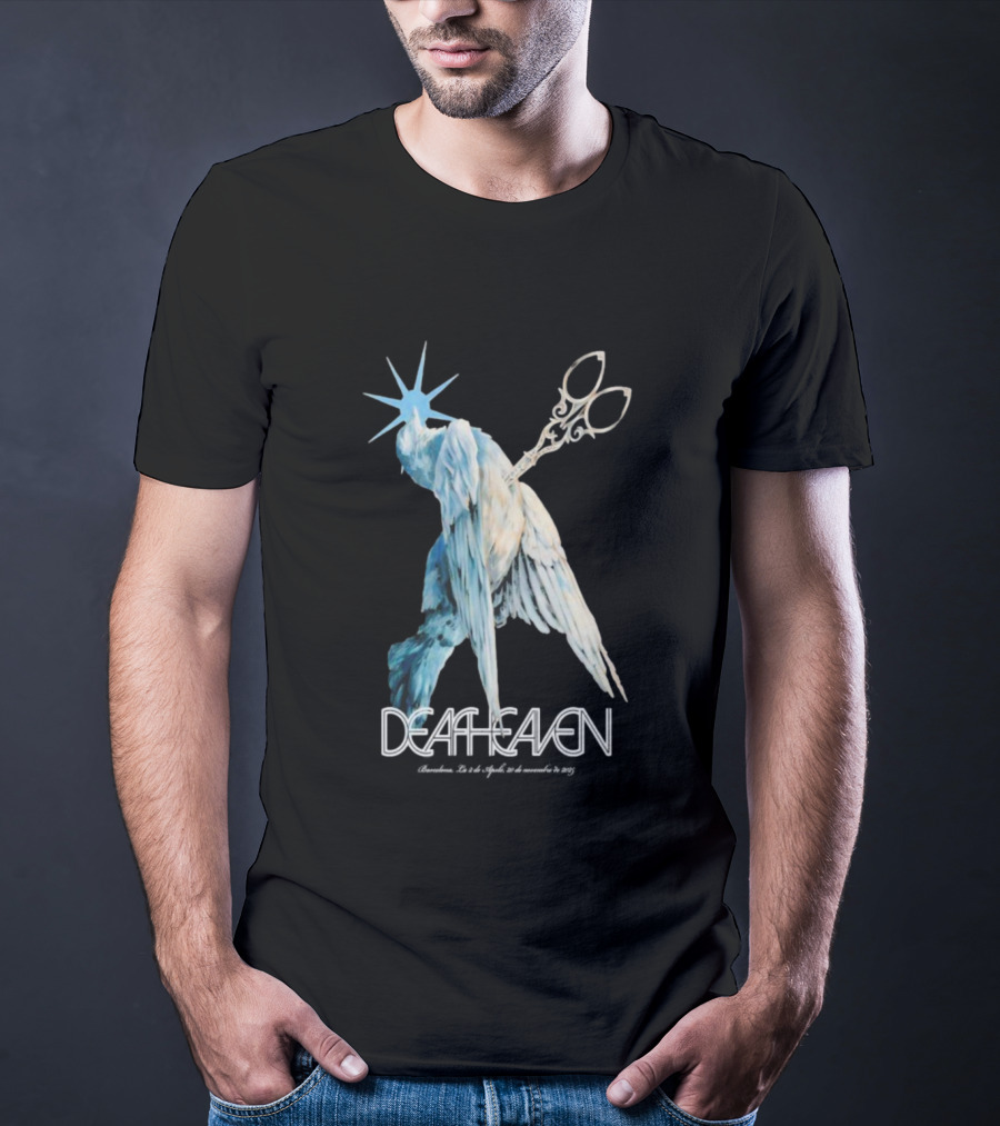Deafheaven Barcelona November 20 2025 San Francisco CA Scissors Bird Statue Gothic Art T-Shirt