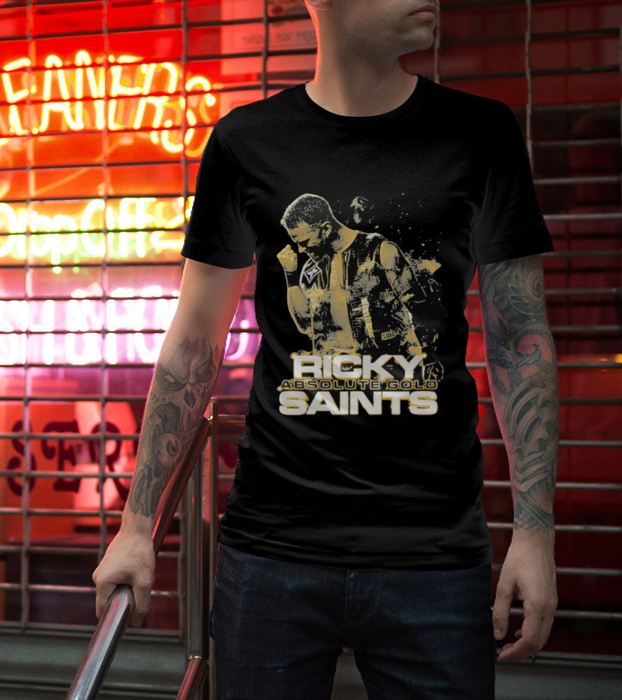 Ricky Saints Absolute Gold Fist Pump Victory T-Shirt