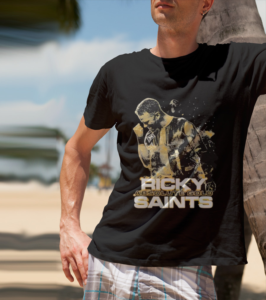 Ricky Saints Absolute Gold Fist Pump Victory T-Shirt