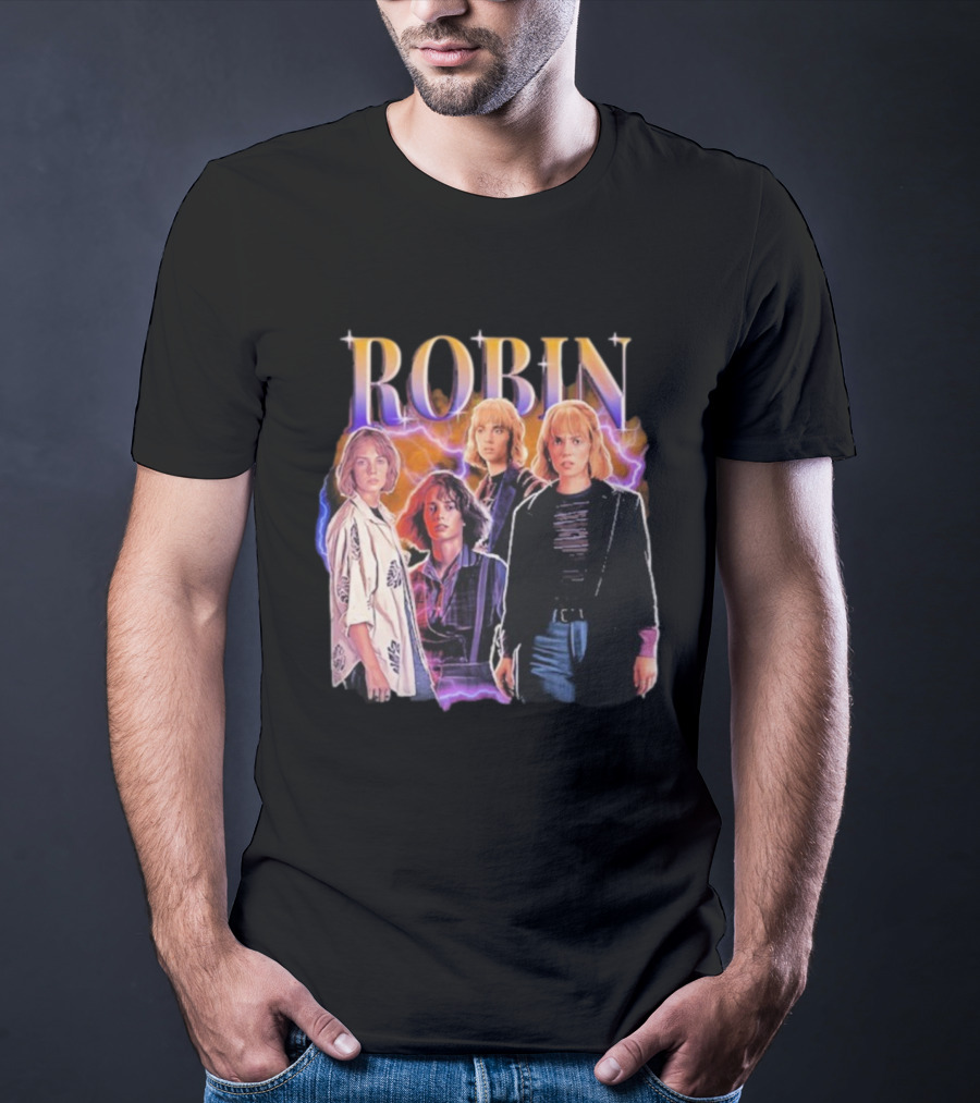 Robin Hearthrob Stranger Things Retro Lightning Style T-Shirt