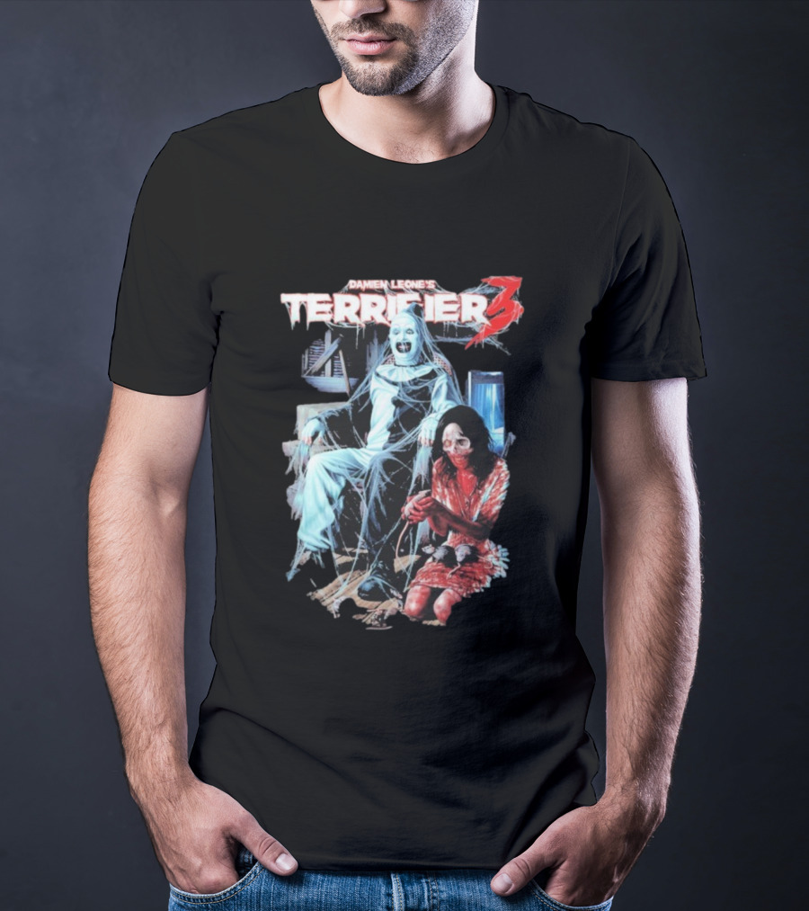 Damien Leone's Terrifier 3 Halloween Horror Scene T-Shirt