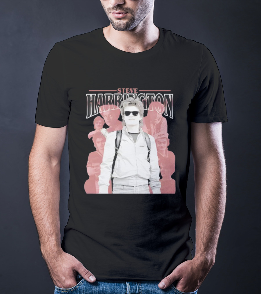 Steve Harrington Iconic Stranger Things Character Collage T-Shirt