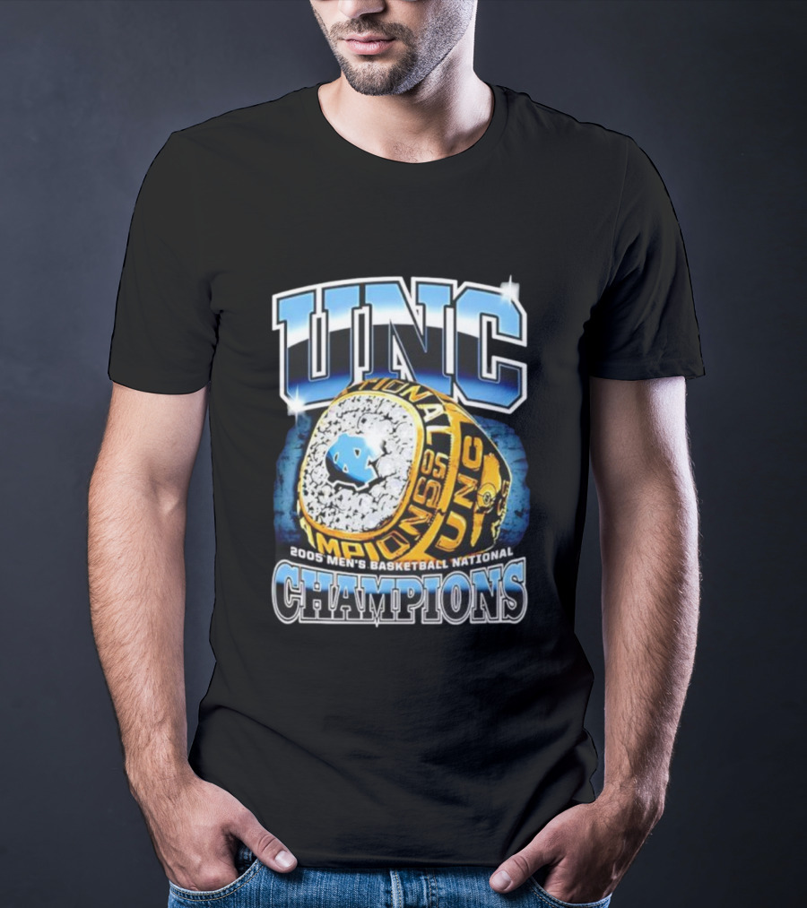 UNC 2005 Men's Basketball National Champions Ring T-Shirt