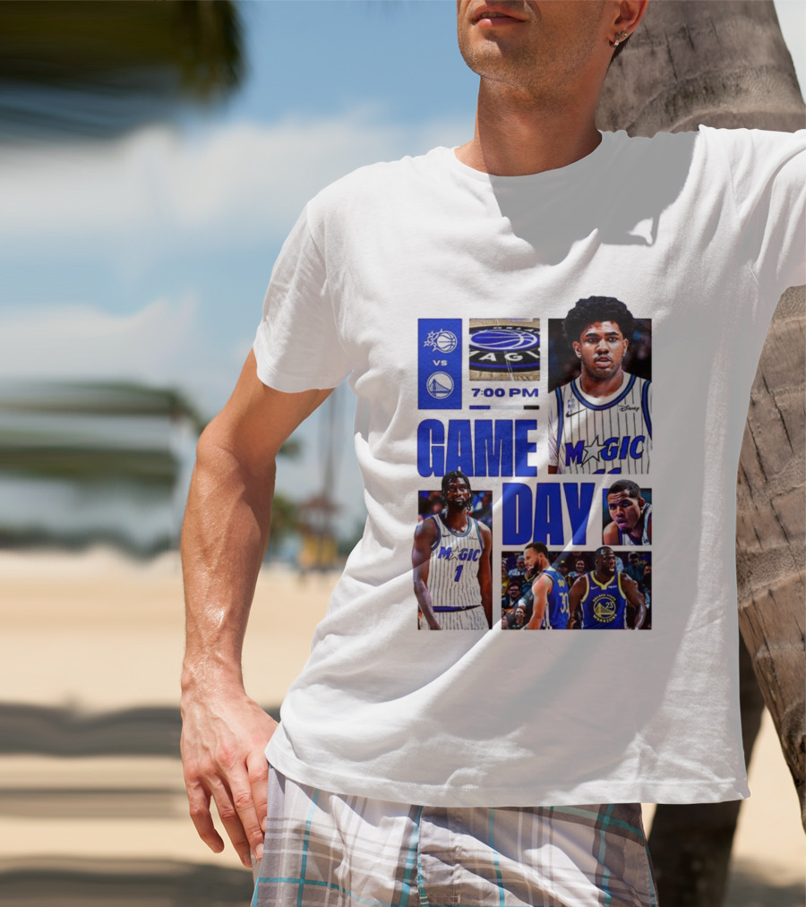 Orlando Magic Vs Golden State Warriors NBA Game Day 2025 7:00 PM T-Shirt