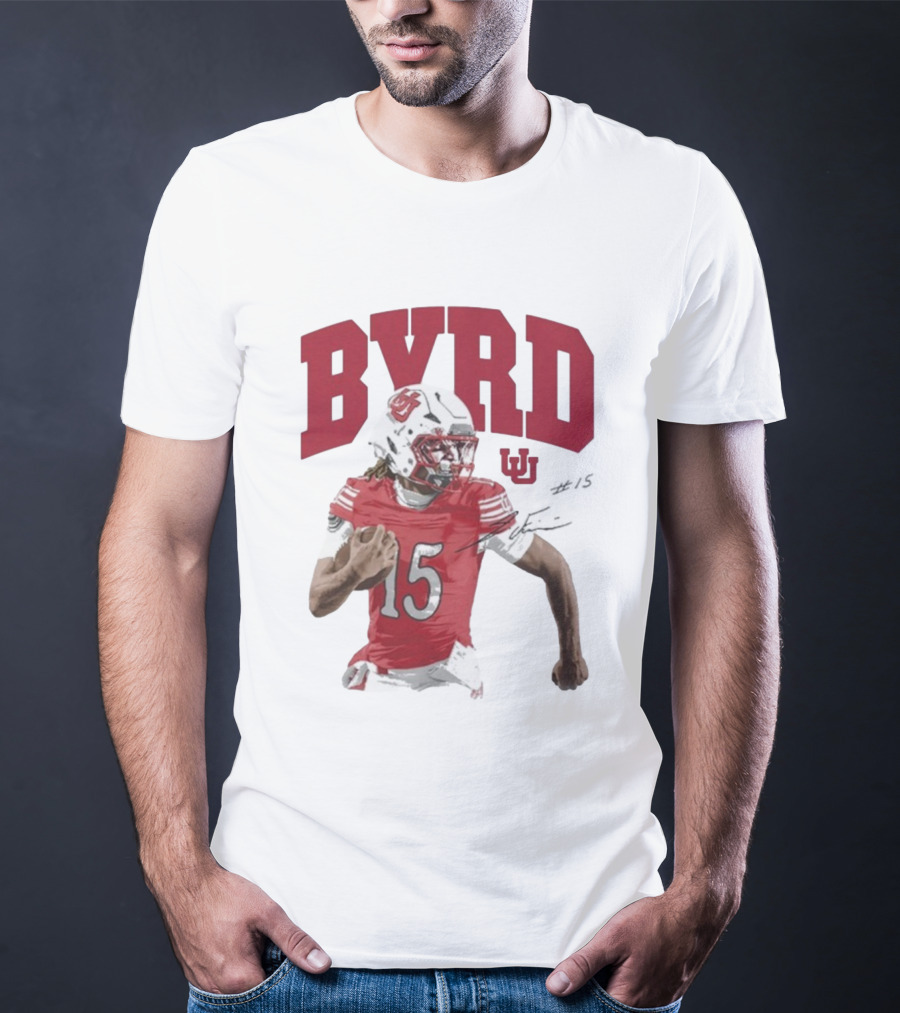 BYRD 15 Utah Utes Football Player Jersey T-Shirt