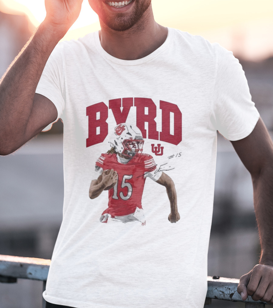 BYRD 15 Utah Utes Football Player Jersey T-Shirt