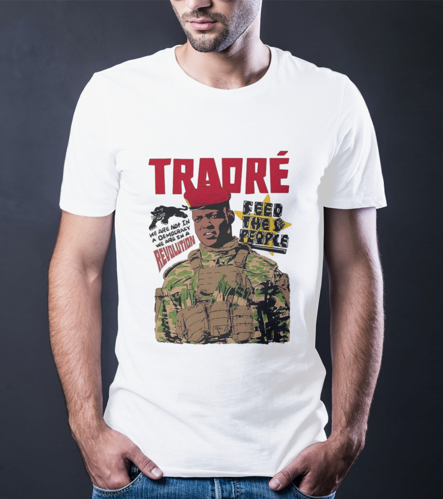 TRAORÉ Revolution Ibrahim Feed The People Burkina Faso T-Shirt