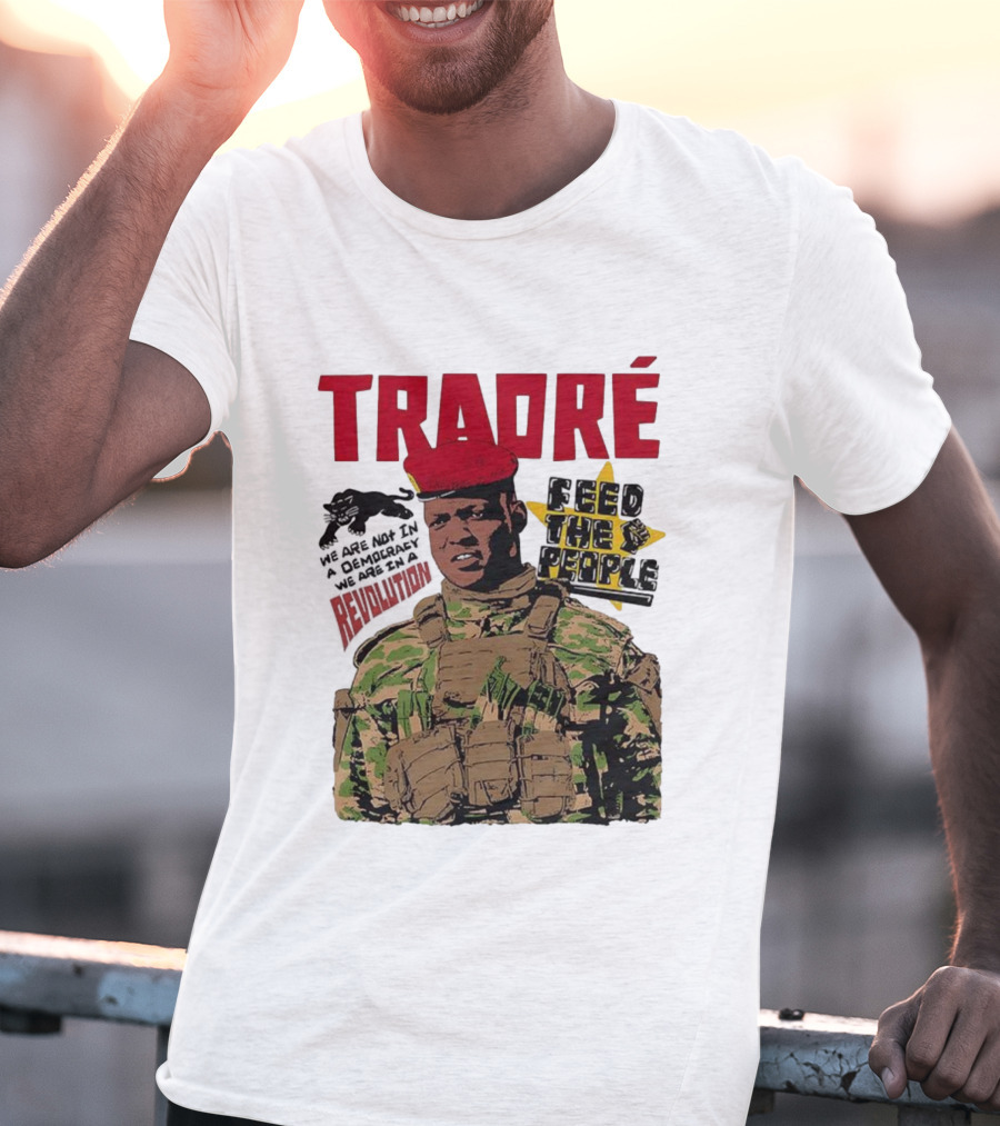 TRAORÉ Revolution Ibrahim Feed The People Burkina Faso T-Shirt