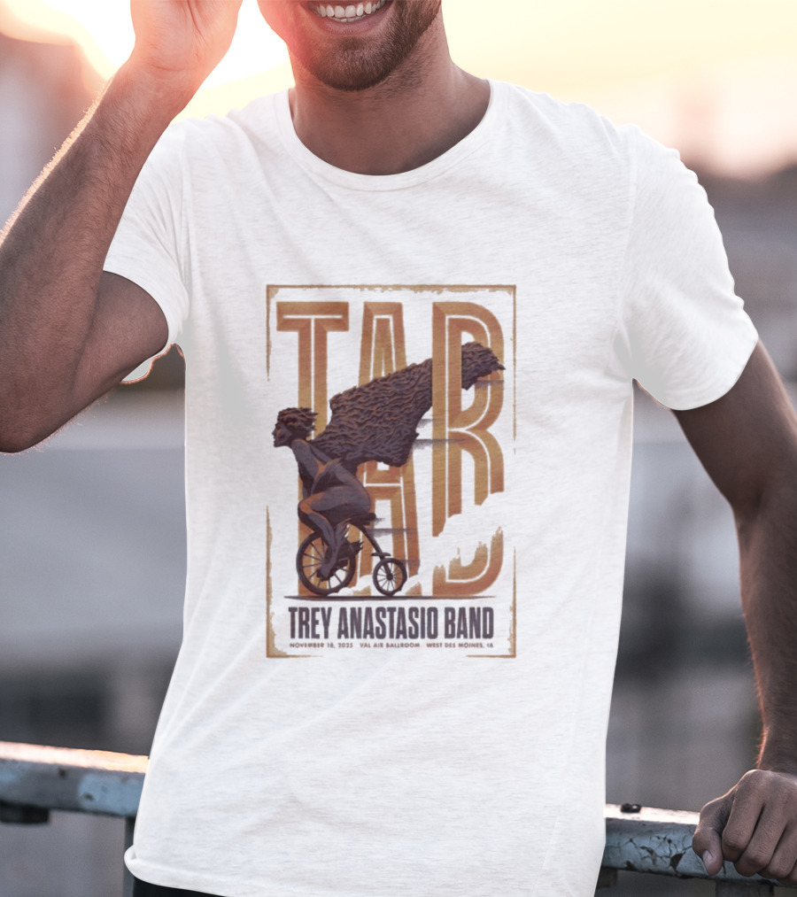 Trey Anastasio Band TAB Nov 18 2025 Val Air Ballroom West Des Moines Iowa Vintage Bicycle Rider T-Shirt