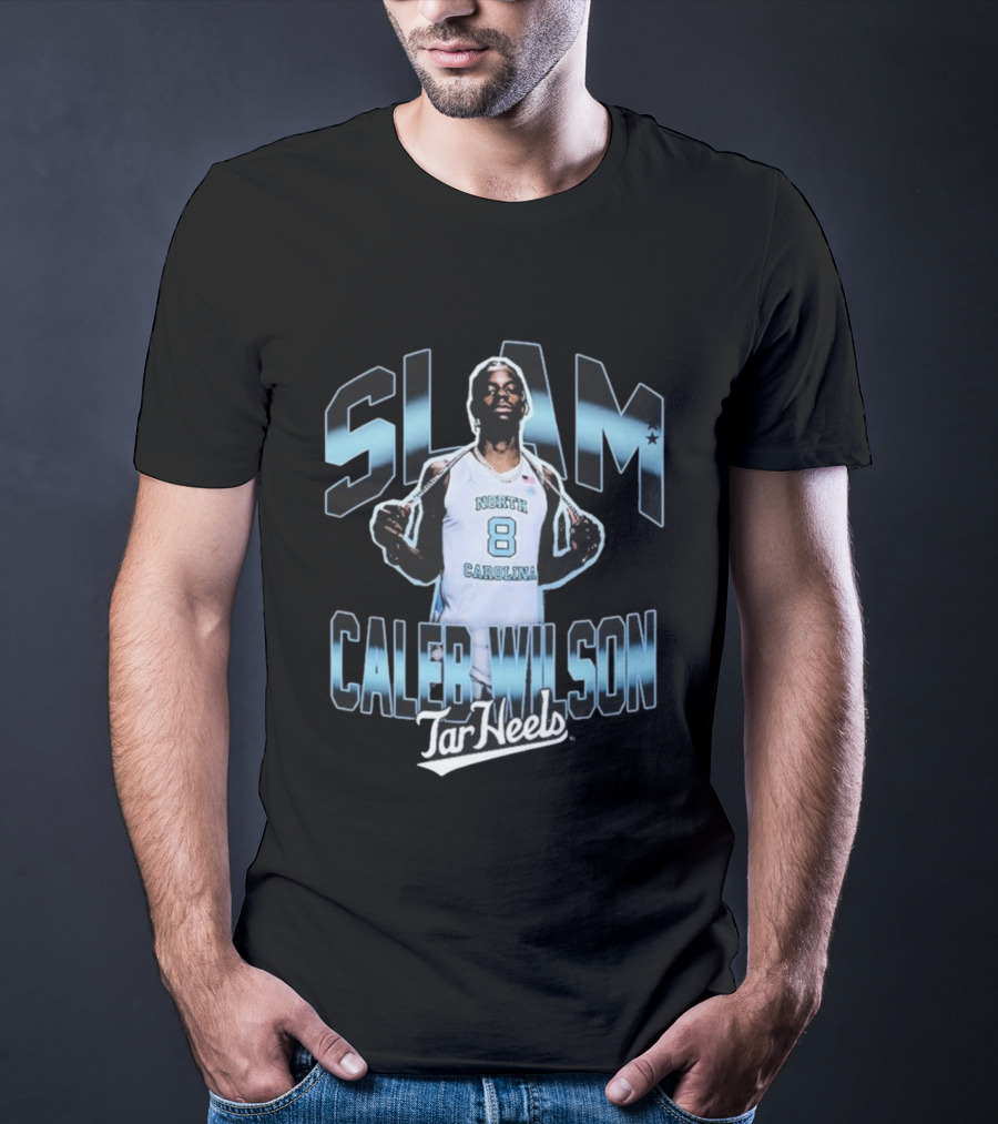 SLAM Caleb Wilson North Carolina Tar Heels 8 Basketball T-Shirt