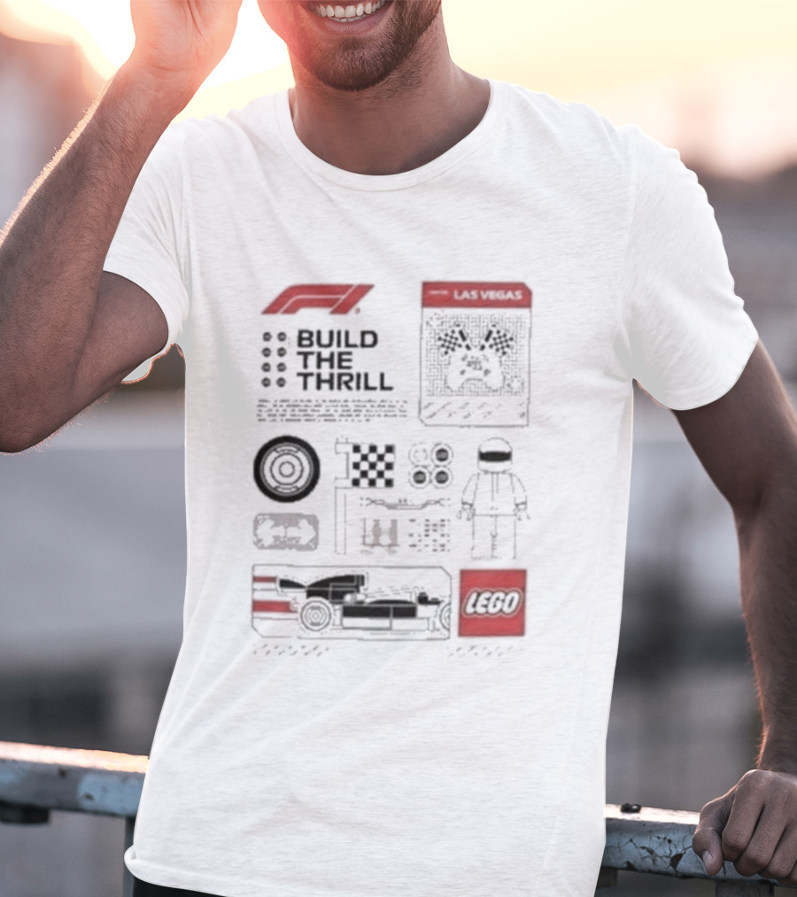 Build The Thrill Las Vegas Lego Formula 1 Grand Prix T-Shirt