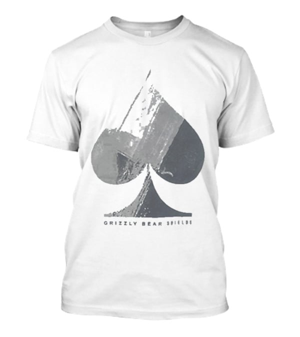 Grizzly Bear Shields Distressed Spade Symbol T-Shirt