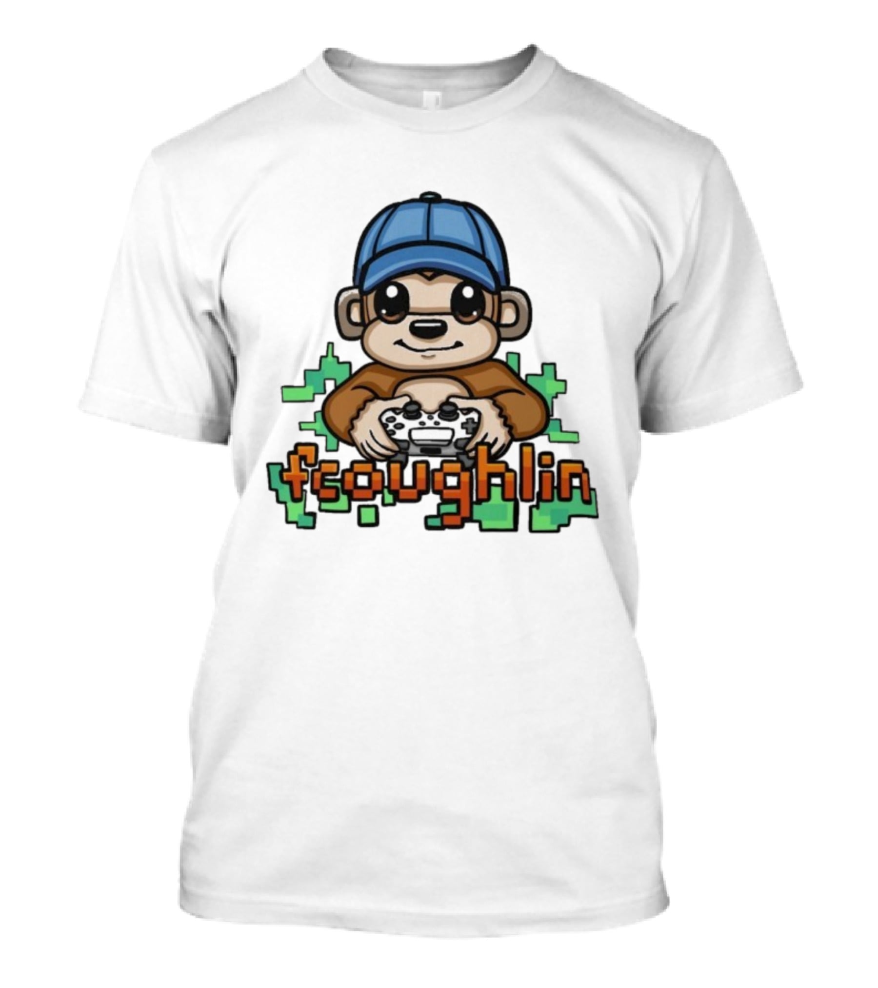 Fsoughlin Monkey Gamer Joystick Cap Gaming T-Shirt