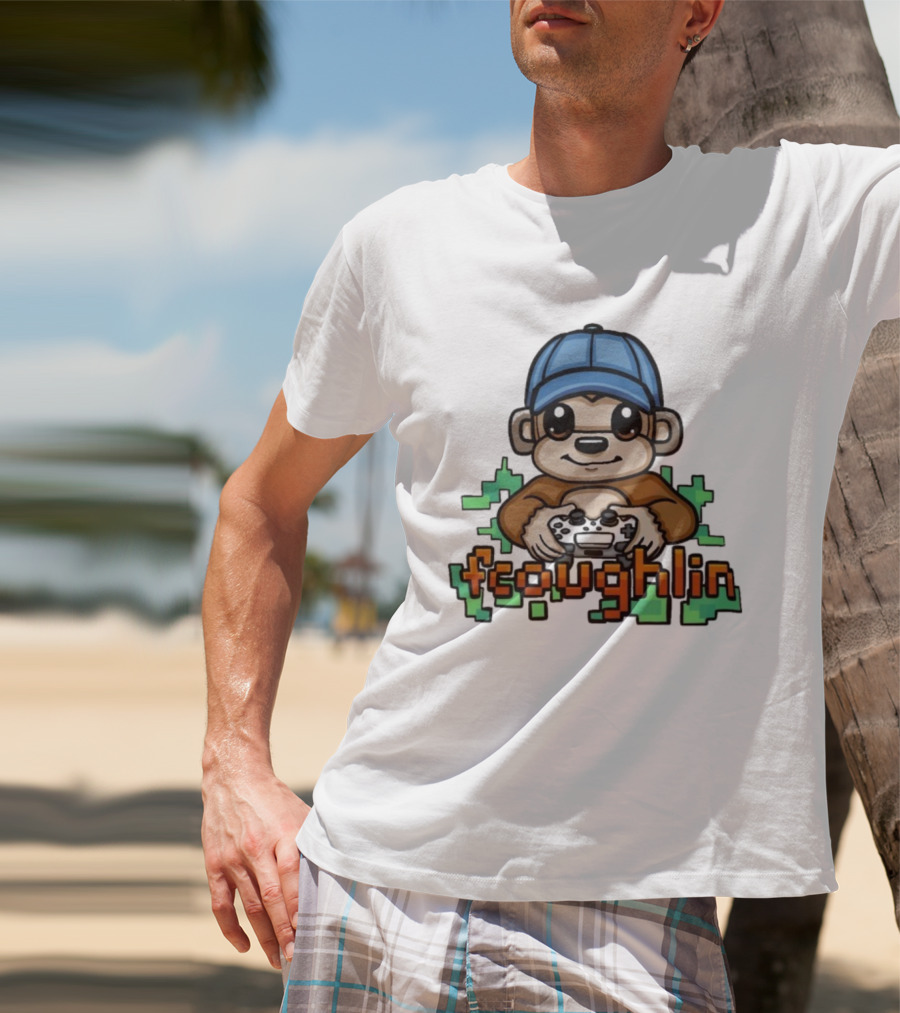 Fsoughlin Monkey Gamer Joystick Cap Gaming T-Shirt