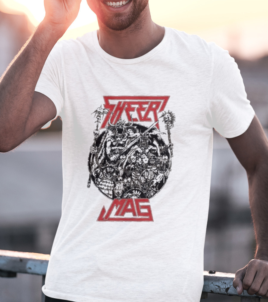 Sheer Mag Mag Album Band Name Red Text Graphic T-Shirt