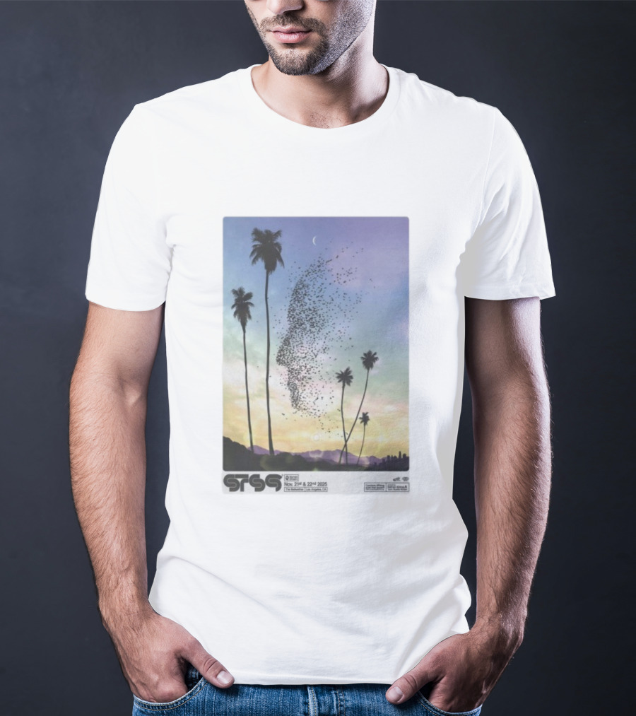 STS9 Nov 21 22 2025 The Bellwether Los Angeles CA Palm Trees And Birds Sky Scene T-Shirt