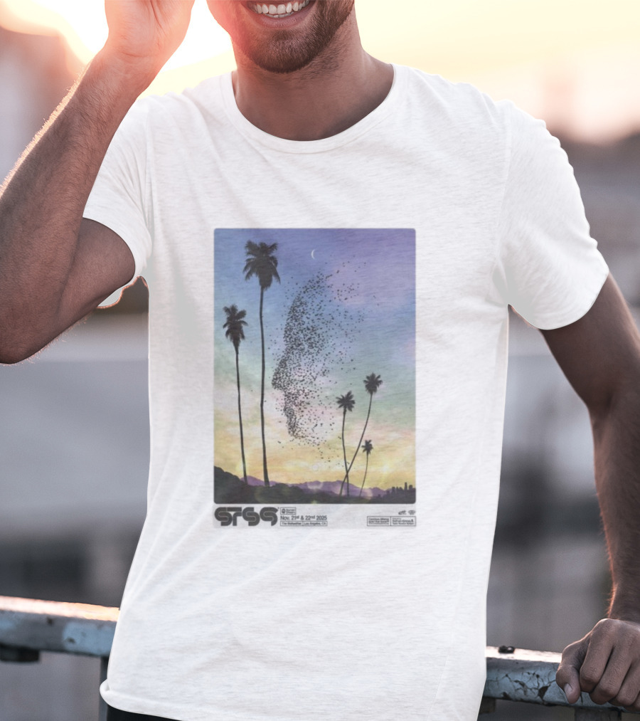 STS9 Nov 21 22 2025 The Bellwether Los Angeles CA Palm Trees And Birds Sky Scene T-Shirt