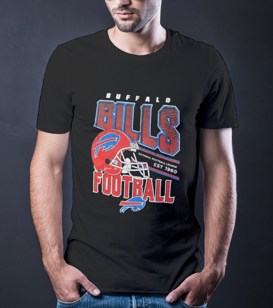 Buffalo Bills Follow The Leader 1960 National Football League Football Helmet T-Shirt
