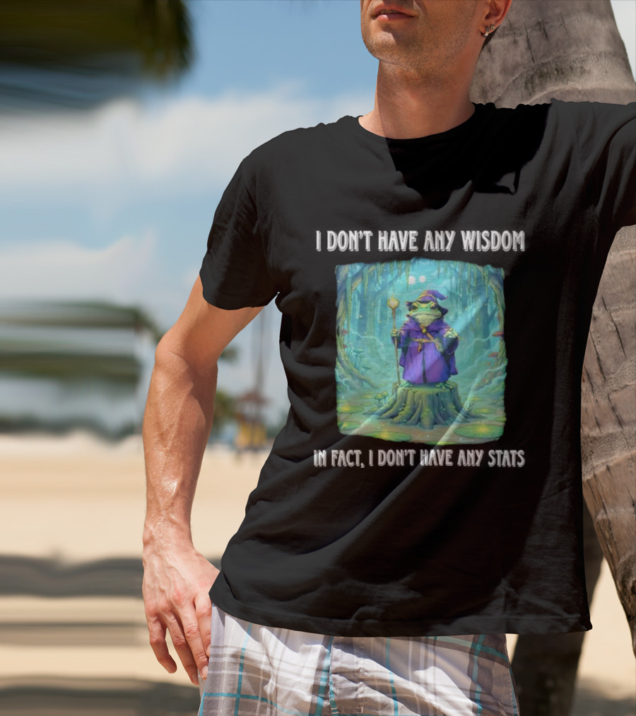 I Don’t Have Any Wisdom Frog Wizard In Enchanted Forest T-Shirt