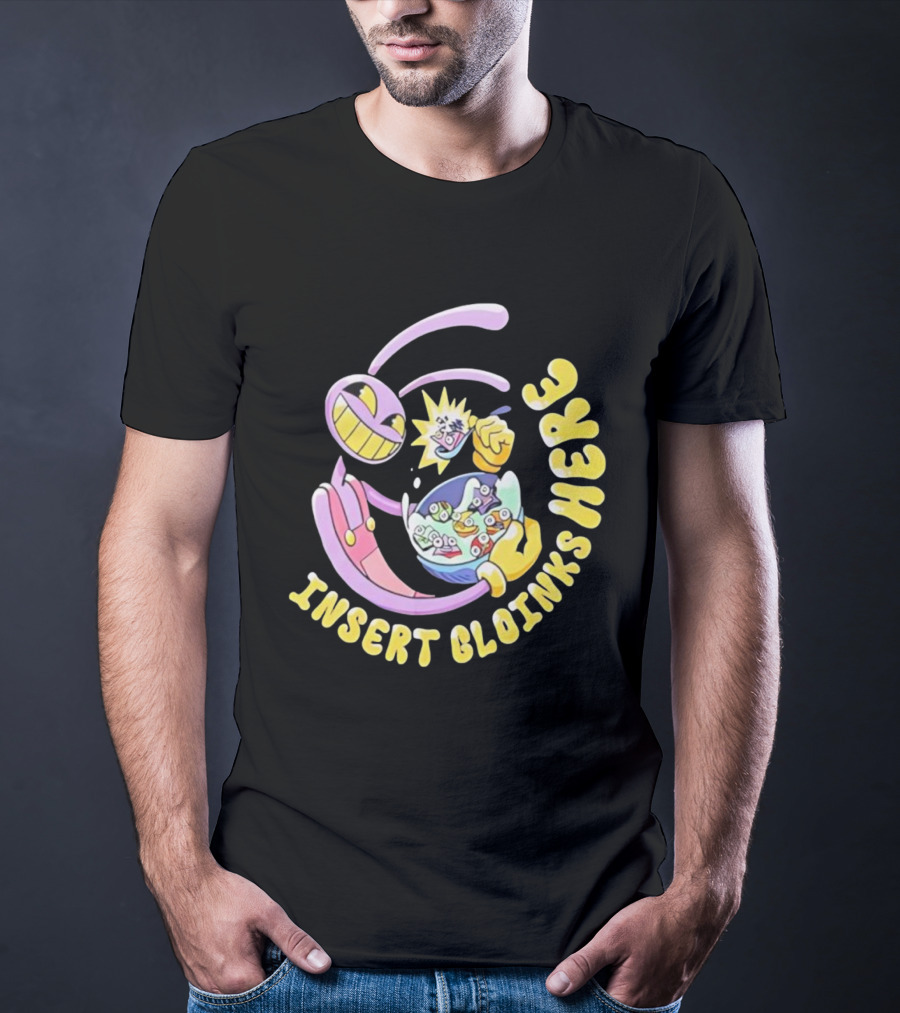 Insert Gloinks Here Cartoon Character Jax Circus Vibrant Colors Fun Design T-Shirt