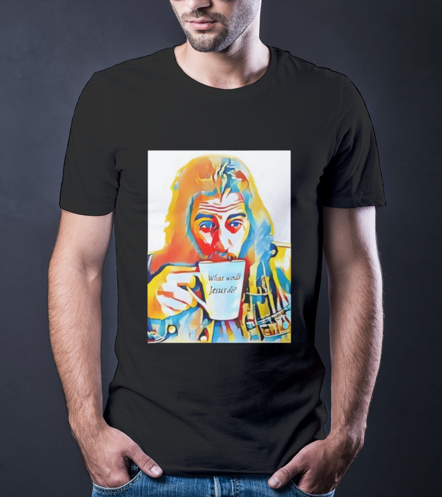 Jonathan Roumie What Would Jesus Do Wwjd Colorfully Illustrated T-Shirt