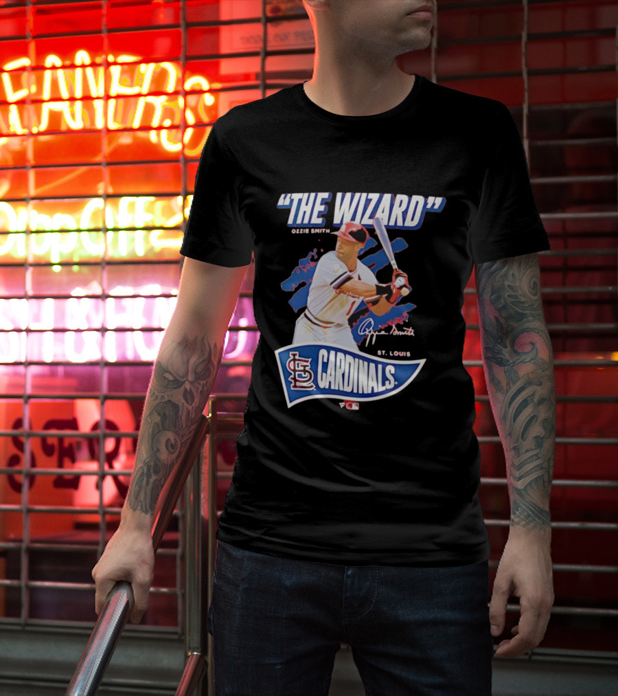 The Wizard Ozzie Smith St. Louis Cardinals Signature T-Shirt