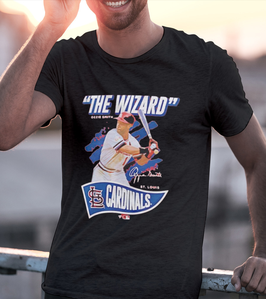The Wizard Ozzie Smith St. Louis Cardinals Signature T-Shirt