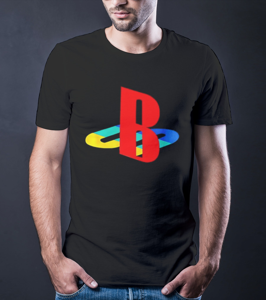 The StepBros 3 Deluxe Edition PlayStation Inspired B Logo T-Shirt