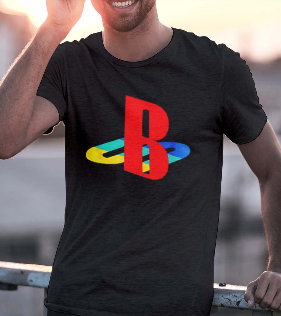 The StepBros 3 Deluxe Edition PlayStation Inspired B Logo T-Shirt