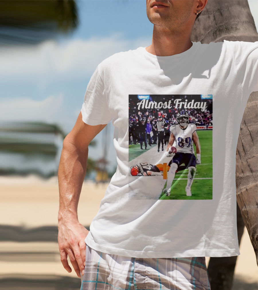 Almost Friday Mark Andrews Touchdown Celebration Ravens 89 T-Shirt