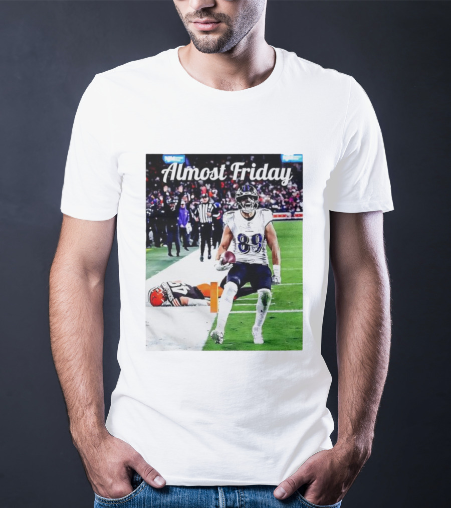 Almost Friday Mark Andrews Touchdown Celebration Ravens 89 T-Shirt
