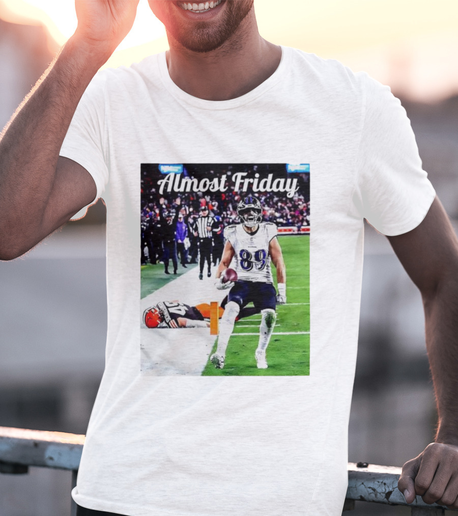 Almost Friday Mark Andrews Touchdown Celebration Ravens 89 T-Shirt