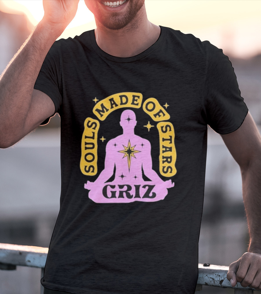 Griz Souls Made Of Stars Meditation Cosmic Design T-Shirt