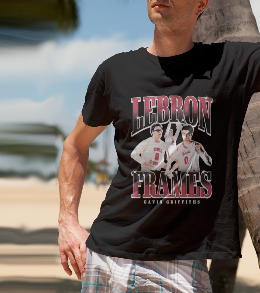 Lebron Frames Temple Owls Basketball Player 0 T-Shirt