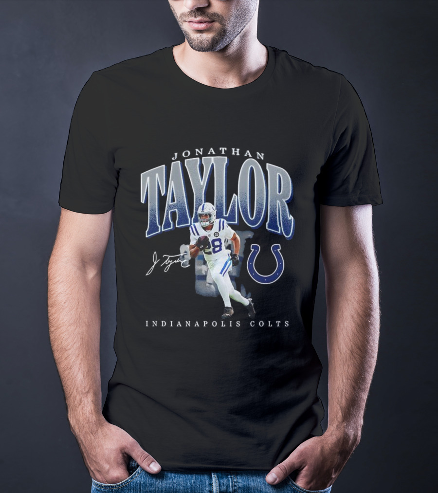 Jonathan Taylor Indianapolis Colts Player 28 Signature Football Jersey T-Shirt