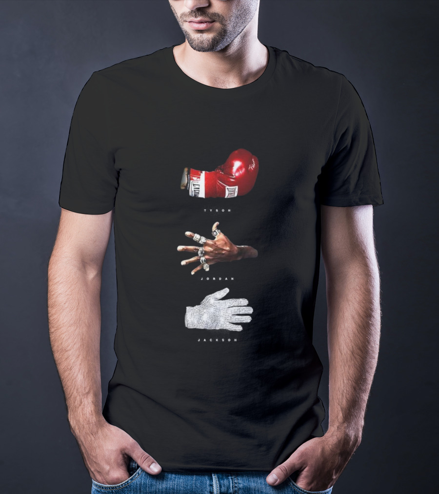 Michael Tribute Boxing Glove Championship Rings Sequin Glove T-Shirt