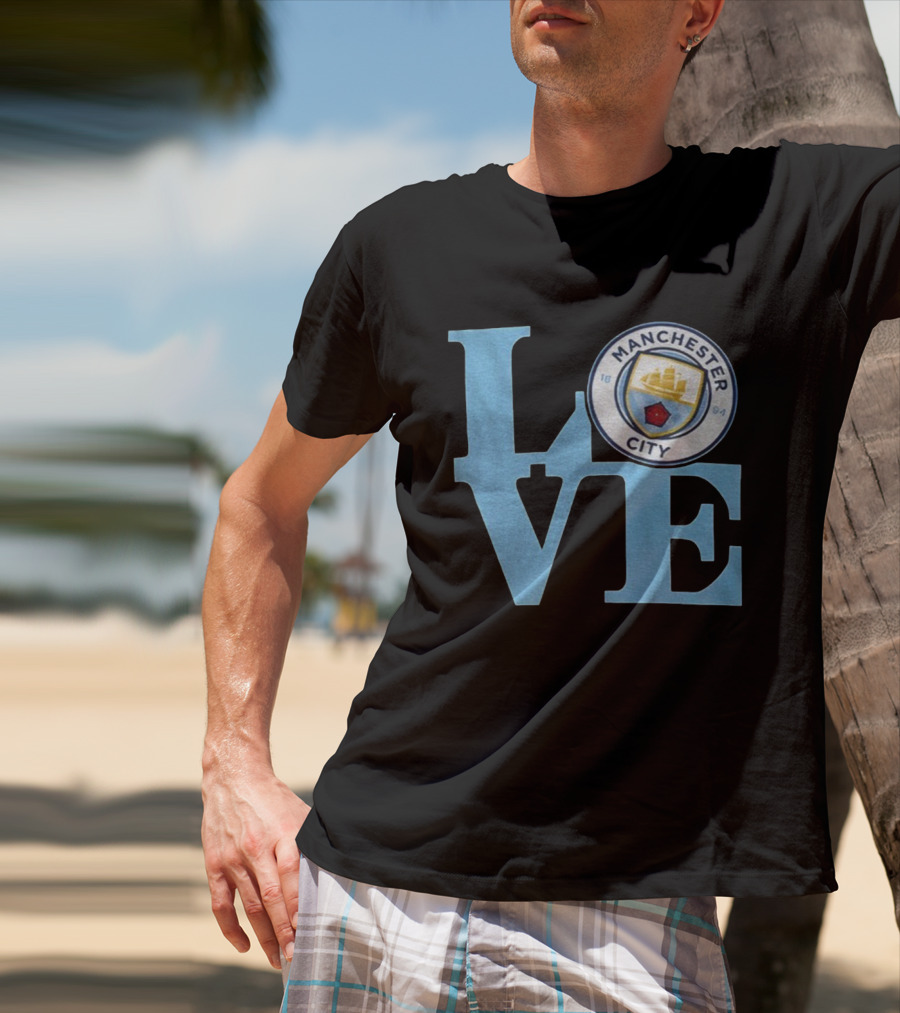 Manchester City FC LOVE Emblem 1894 Badge T-Shirt