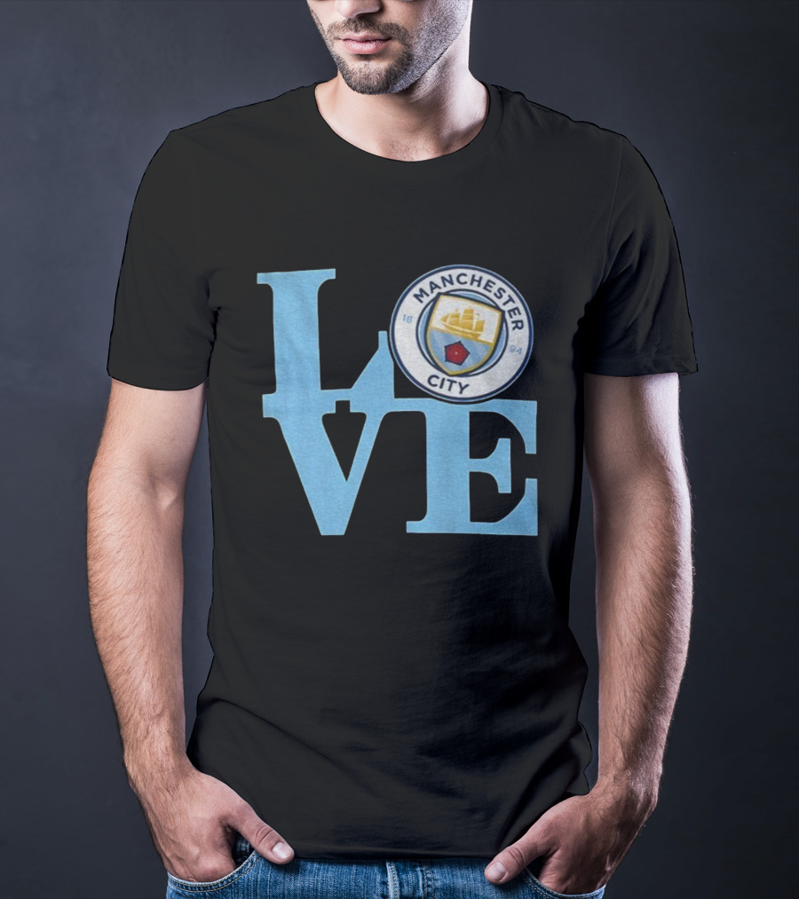 Manchester City FC LOVE Emblem 1894 Badge T-Shirt