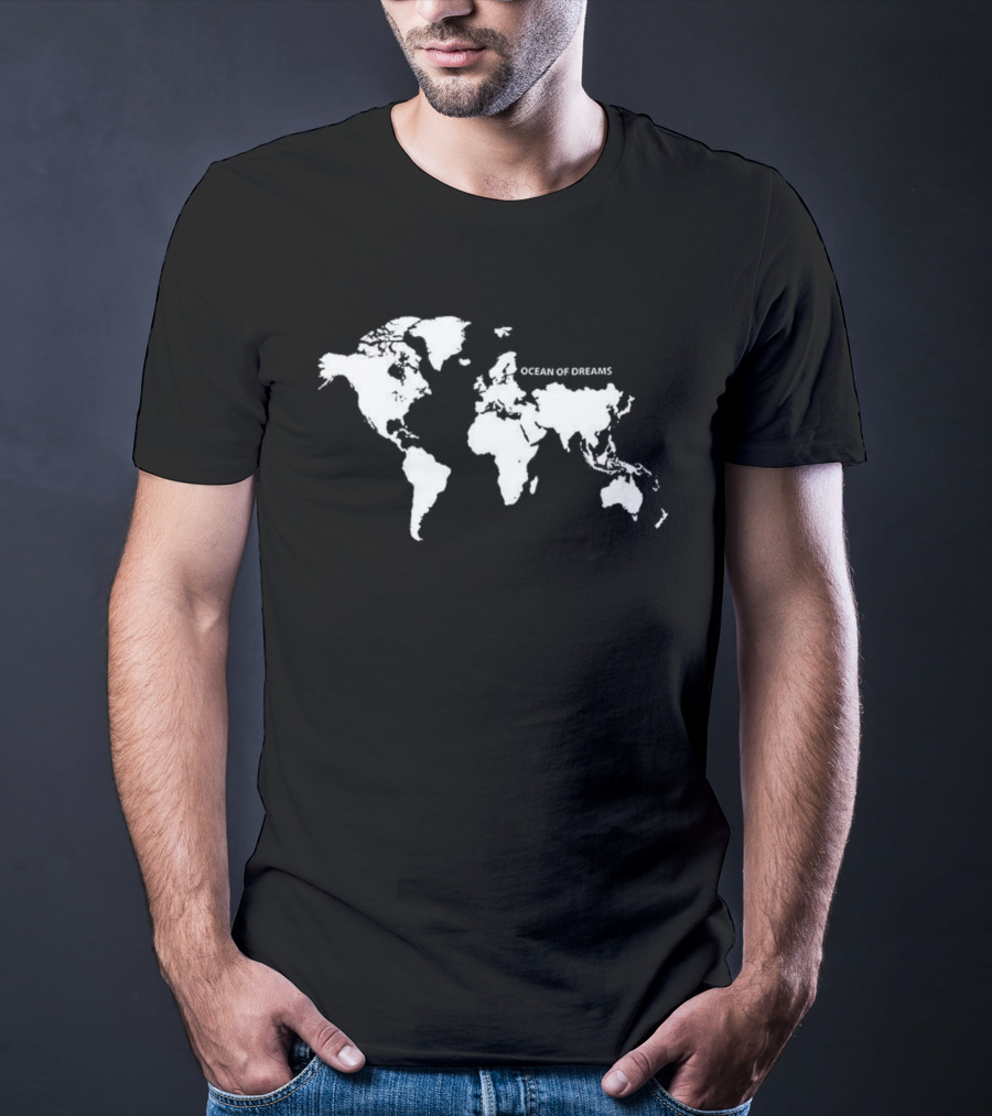 Ocean Of Dreams World Map Geography Journey T-Shirt