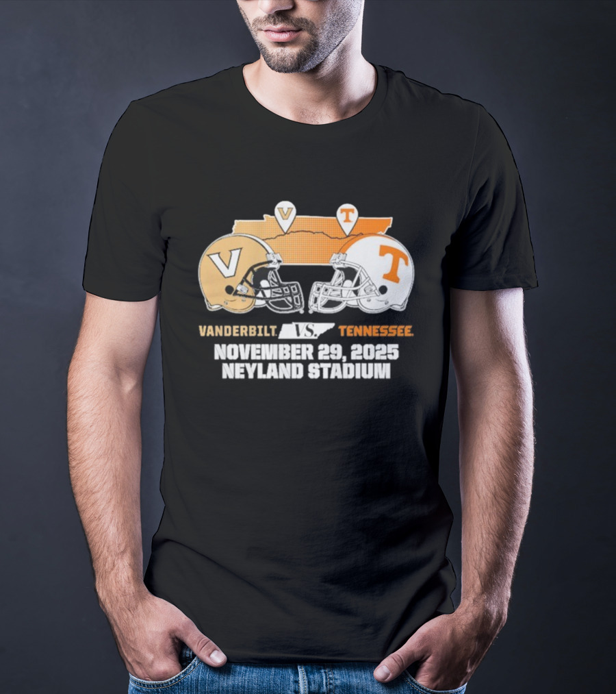 Vanderbilt Vs Tennessee November 29 2025 Neyland Stadium Football Rivals Clash T-Shirt