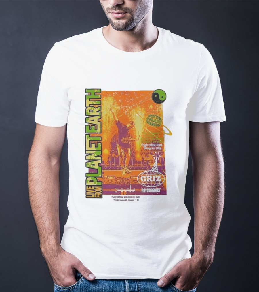 Live From Planet Earth Griz 60th Galaxy Sound High Vibrations Ragers Only Yin Yang T-Shirt