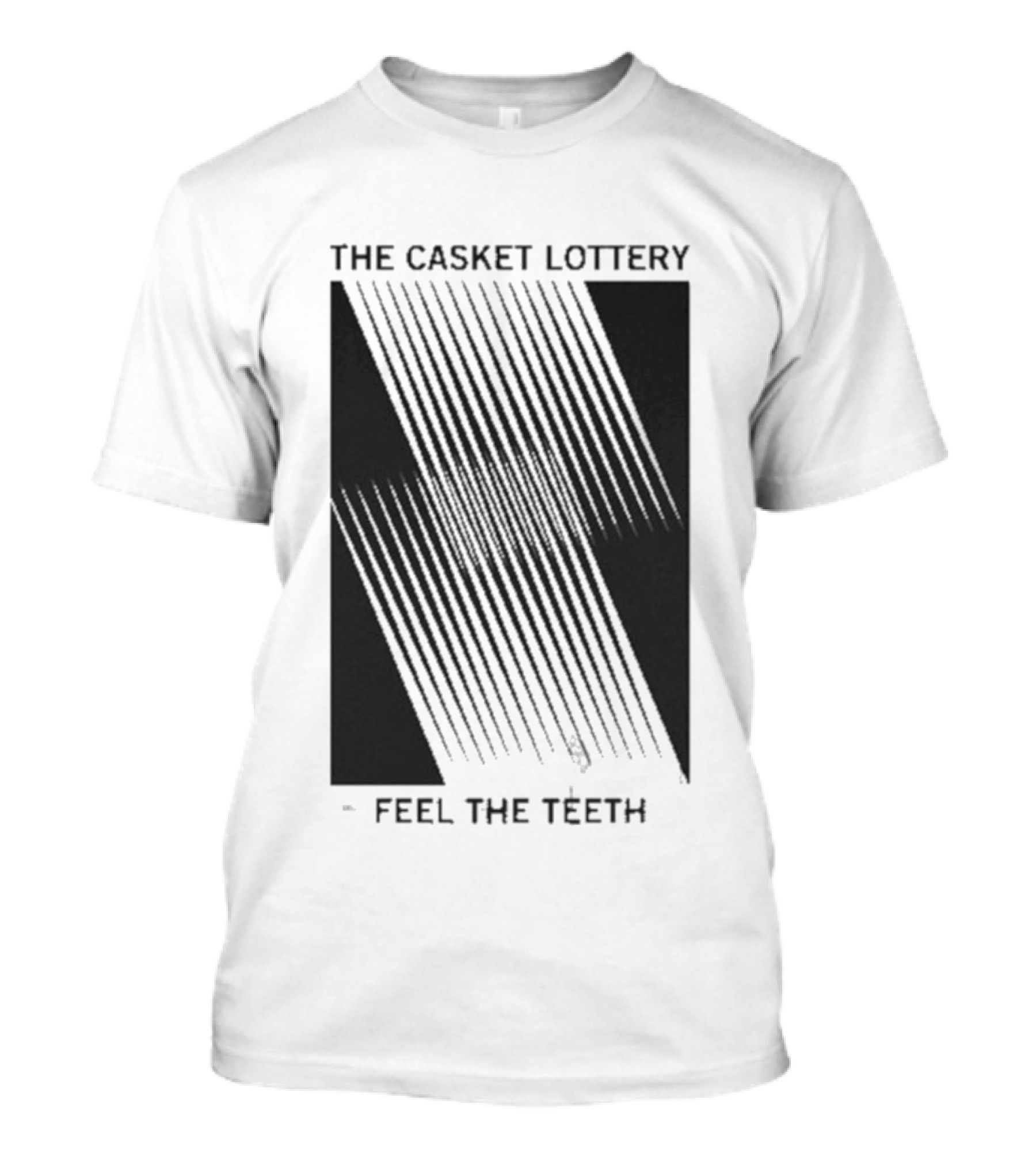 The Casket Lottery Feel The Teeth Tour Striped Graphic Tee T-Shirt