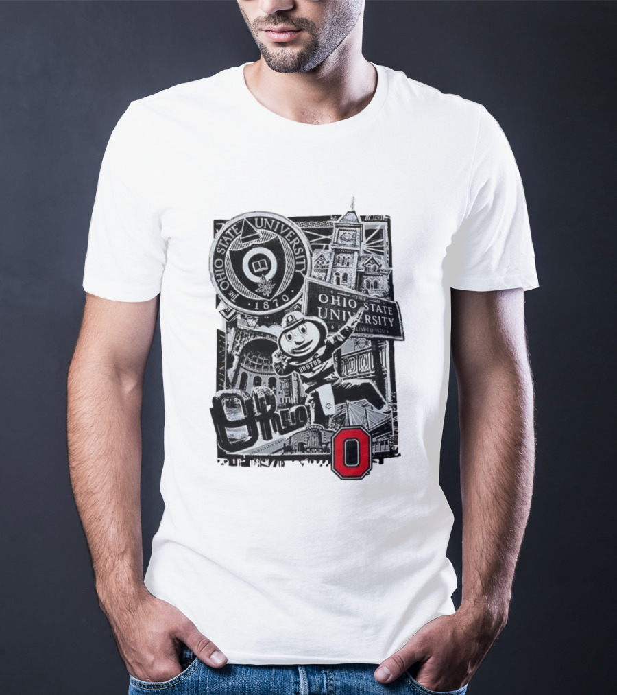 The Ohio State University Buckeyes Brutus Mascot Landmark 1870 T-Shirt