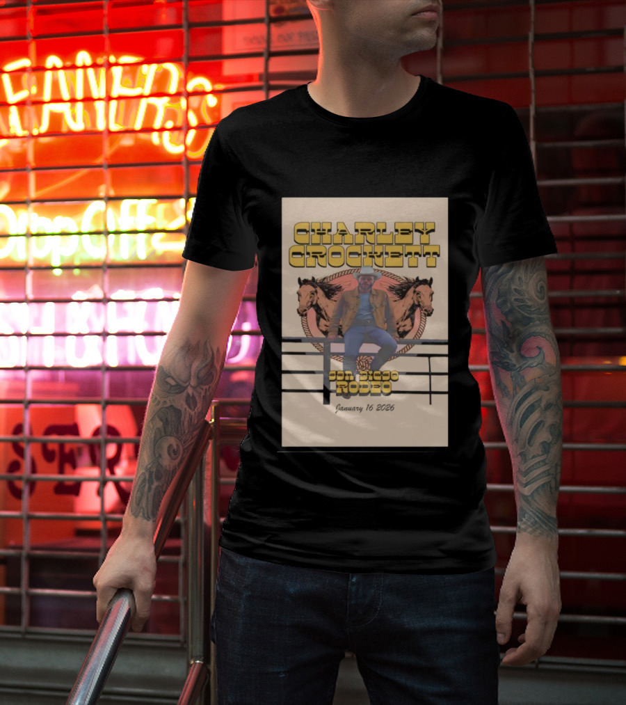 Charley Crockett San Diego Rodeo January 16 2026 T-Shirt