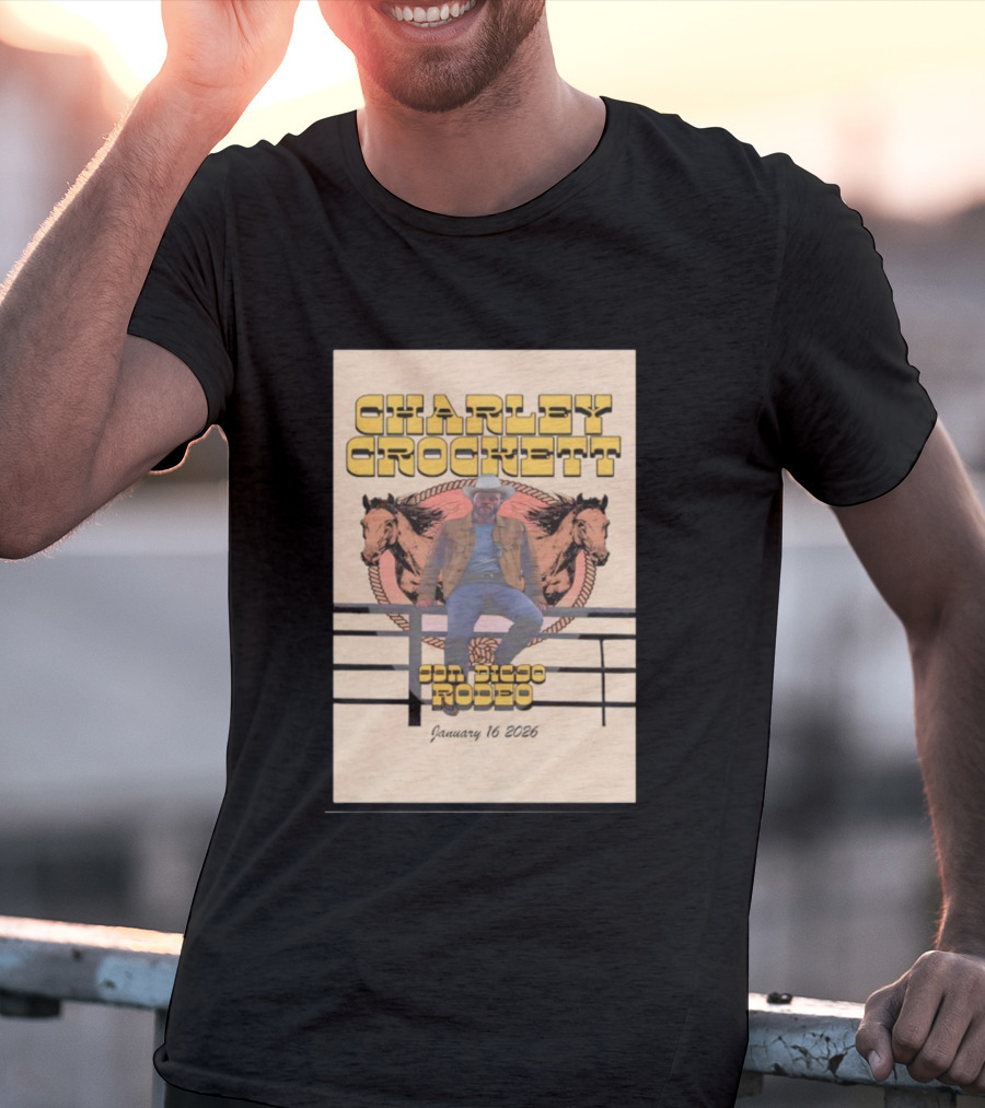 Charley Crockett San Diego Rodeo January 16 2026 T-Shirt