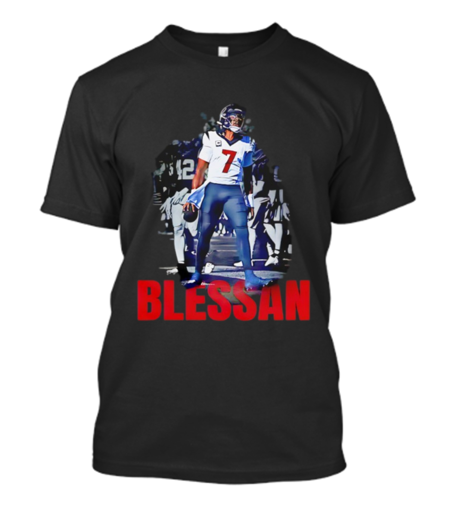 Cj Stroud Blessan Number 7 Houston Texans Football T-Shirt