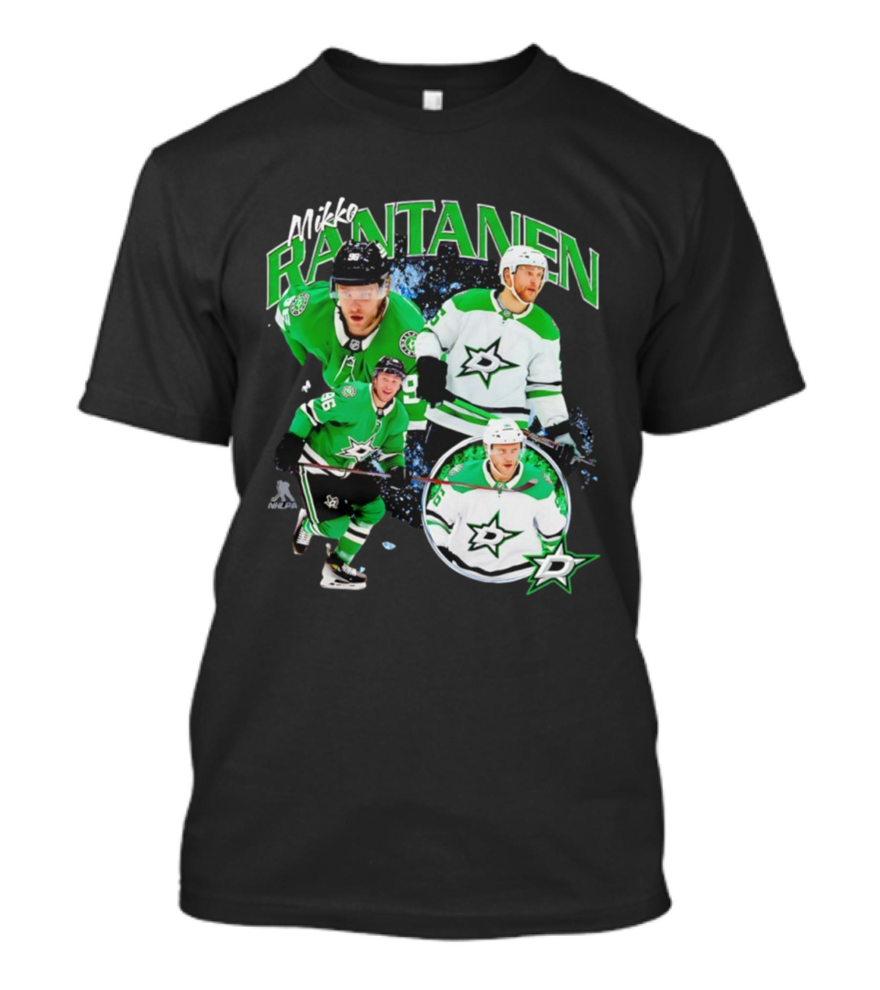 Mikko Rantanen Dallas Stars Number 96 Hockey Player Green And White Jersey T-Shirt