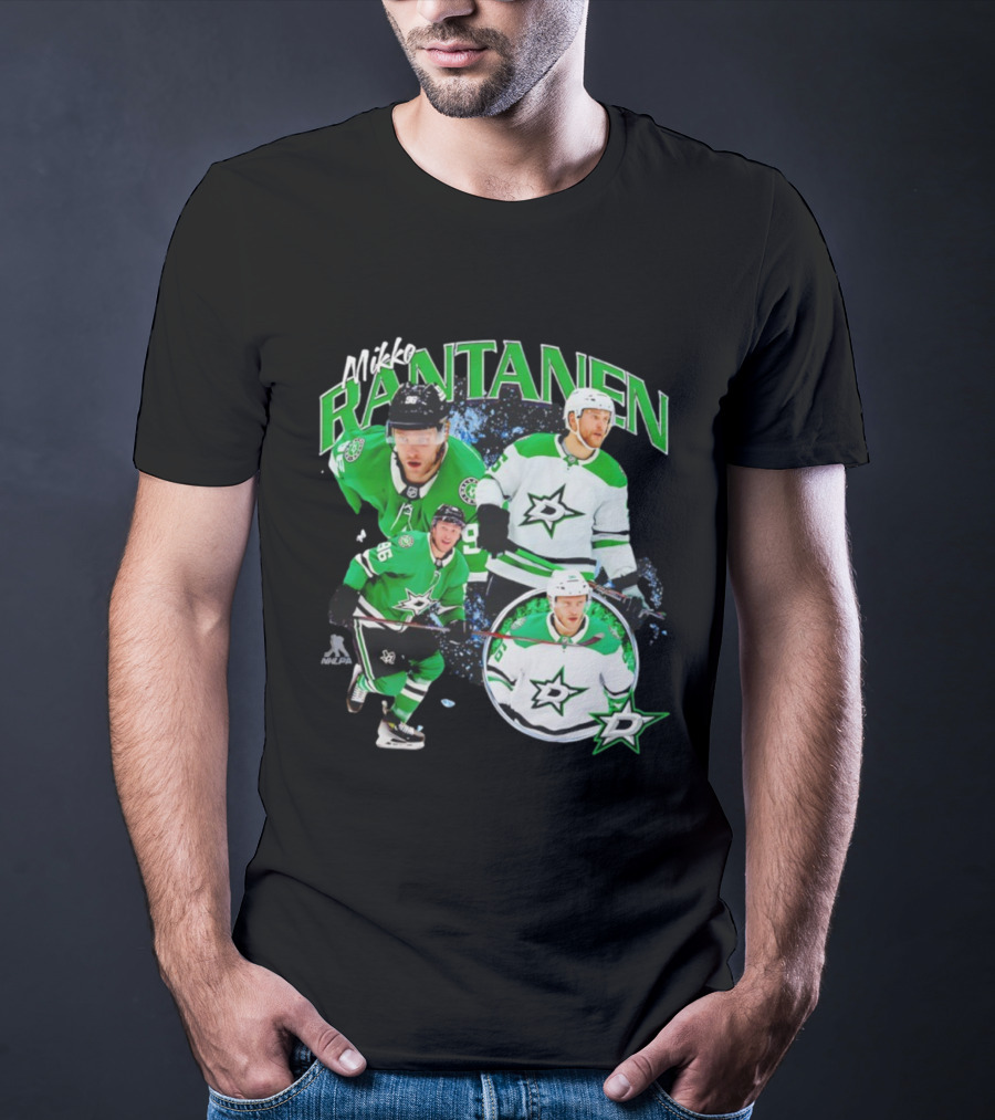 Mikko Rantanen Dallas Stars Number 96 Hockey Player Green And White Jersey T-Shirt