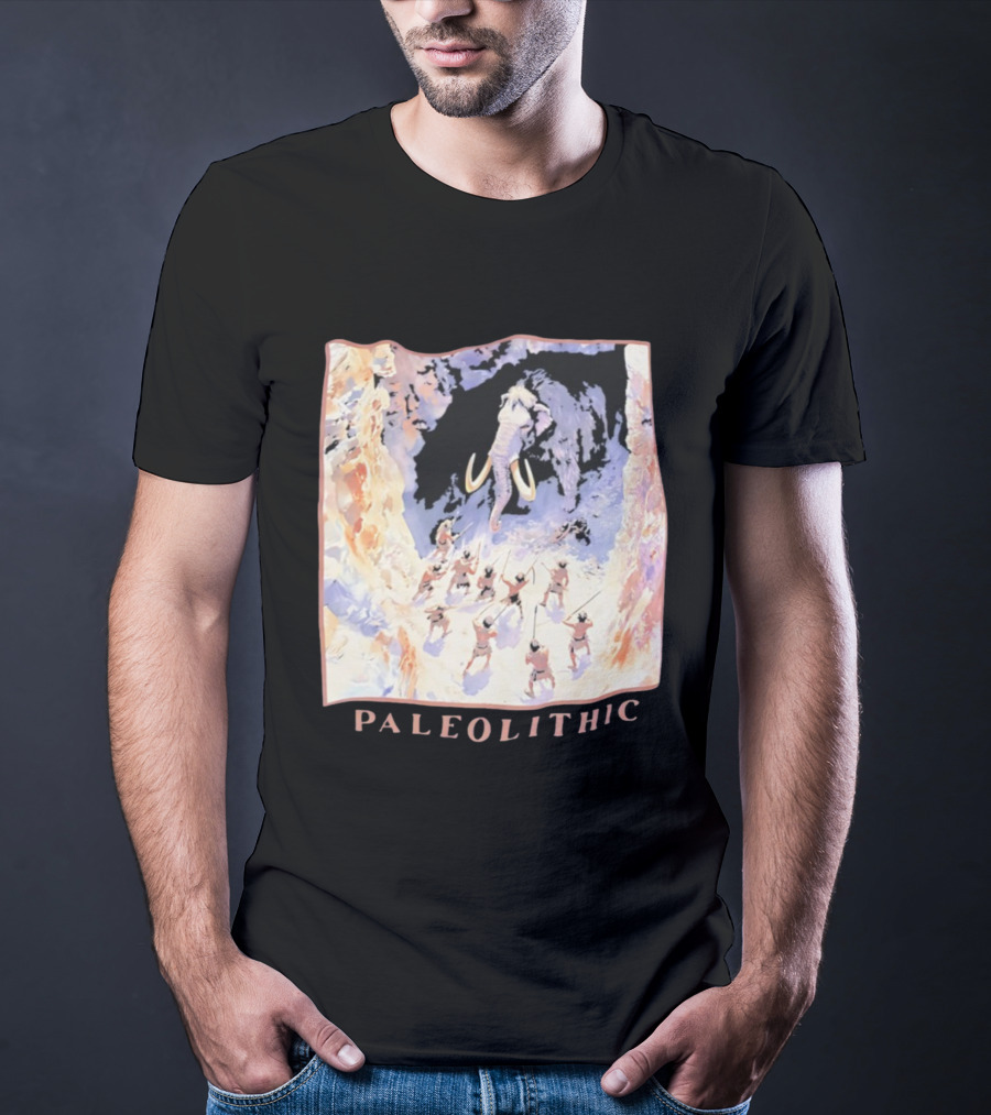 Paleolithic Mammoth Hunters Cave Painting T-Shirt
