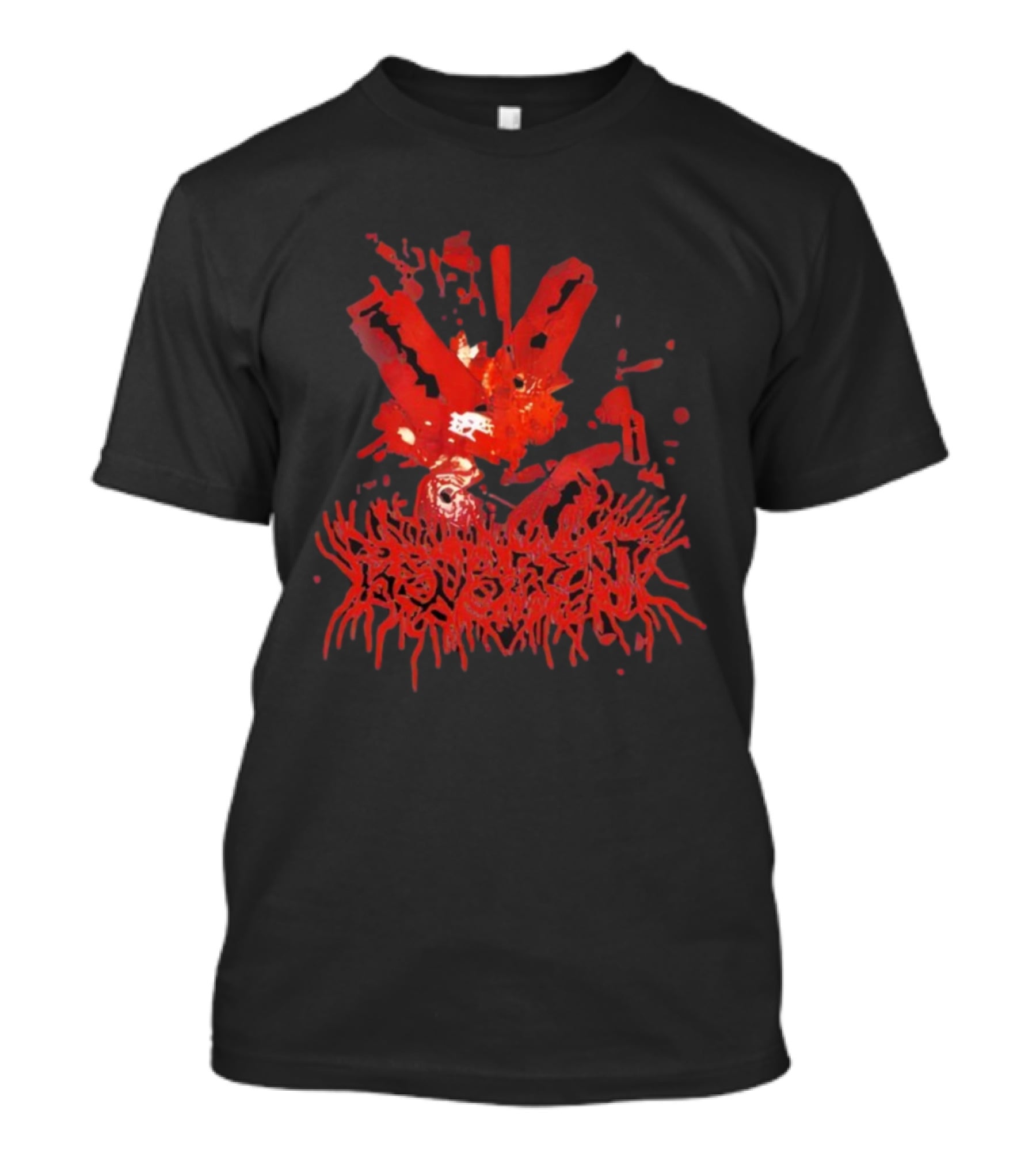 Rev3rent Razors Blood Splatter Lettering T-Shirt